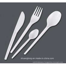 Medium Weight Cutlery White Plastic PP PS Spoon Fork Knife Cutlery Tableware